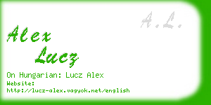 alex lucz business card
